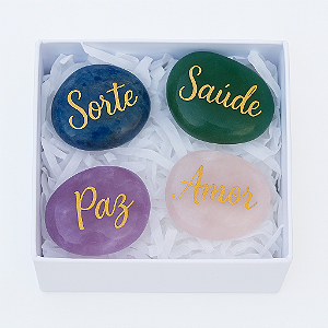 PEDRAS DA FELICIDADE NA CAIXA RIGIDA PERSONALIZADA | GIFT BOX