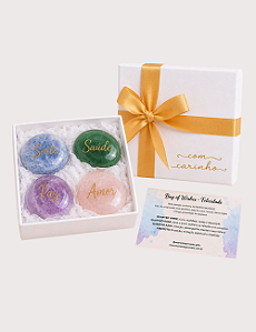 PEDRAS DA FELICIDADE NA CAIXA RIGIDA PERSONALIZADA | GIFT BOX