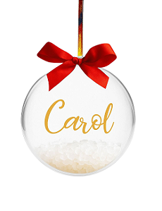 BOLA DE NATAL CRISTAL PERSONALIZADA - GIFT DE NATAL