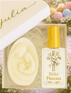 GIFT BOX PÁSCOA SAGRADA FAMILIA | AROMATIZADOR HOME SPRAY | COLEÇÃO PÁSCOA