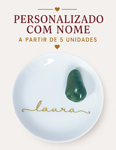 PORTA-JOIAS MEU CRISTAL QUARTZO VERDE | PERSONALIZADO COM NOME ACIMA 5 UNIDADES