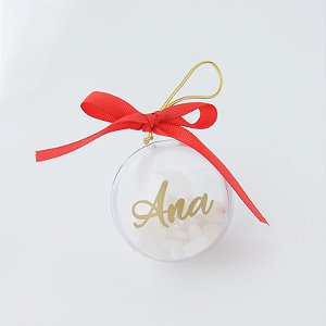 BOLA DE NATAL CRISTAL PERSONALIZADA - GIFT DE NATAL