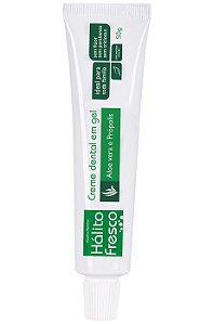 Hálito Fresco - Creme Dental em Gel com Aloe Vera e Própolis - 50g