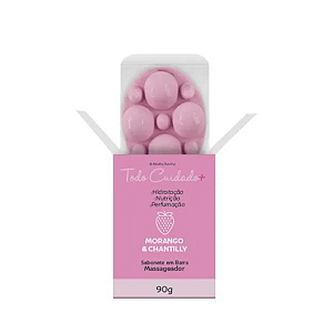 Todo Cuidado+ - Sabonete Massageador Morango e Chantilly - 90g
