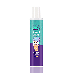 Doce Infância - Shampoo e Condicionador Sorvete Céu Azul - 200ml