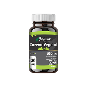 Carvão Ativado Vegetal - 500mg - 30 Cápsulas