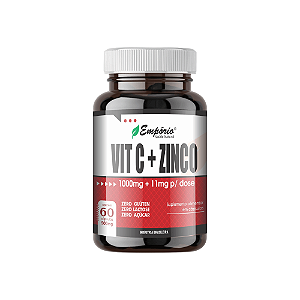 Vitamina C 1g + Zinco - 500mg - 60 Cápsulas