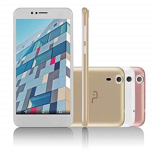 Smartphone Multilaser MS55 Quad Core Android 5.0 Cam 5/8Mp 8+16Gb 5,5' 3G Branco NB233