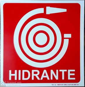 PLACA INDICATIVA MANGUEIRA DE HIDRANTE