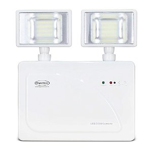 Iluminação de Emergência LED 3000 Lumens 2 Faróis