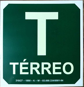 PLACA INDICATIVA DE TÉRREO