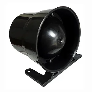 Sirene audio 12v para Alarme - Preta