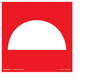 PLACA INDICATIVA - HIDRANTE MEIA LUA