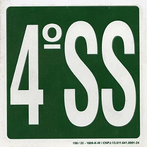 PLACA INDICATIVA - 4° SUBSOLO