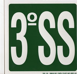 PLACA INDICATIVA - 3° SUBSOLO