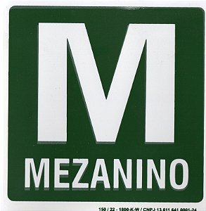 PLACA INDICATIVA - MEZANINO