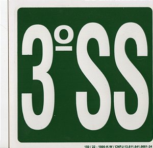 PLACA INDICATIVA - 3° SUBSOLO