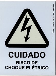 PLACA INDICATIVA - RISCO DE CHOQUE