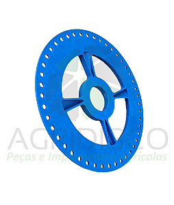 APOLLO DISCO SORGO L-RAMPA 45F MOD U AZUL ESCURO - FURO 5,2 MM X 3 MM ESPESSURA
