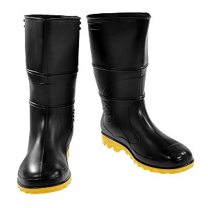 bota pvc solado amarelo