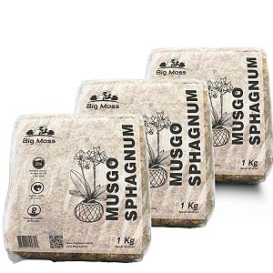 03kg Musgo Esfagno Kit 3 pcts 1kg