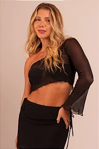 Cropped ombro tule rocky