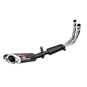 Escapamento Esportivo Disarsz - CB 500F / CB 500X / CBR 500R com Curva 2x1 INOX (2016* - 2024)