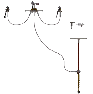 ATR09734A-2 Conjunto Aterramento Temporário Rede Distribuição MT - (cabo de aterramento em alumínio)