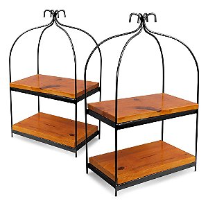 Prateleiras Suporte Doces Retangular Rústica