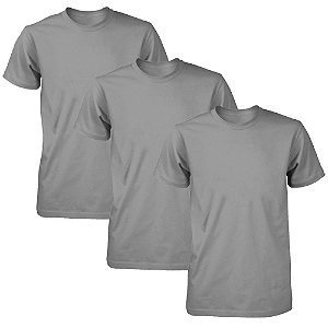 Kit com 3 Camisetas Masculina Dry Fit Part.B Chumbo