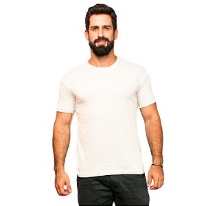 Camiseta Slim Masculina Básica Algodão Part.B Natural