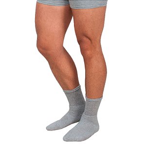 Par De Meias Masculina Cinza Básica 39 a 43