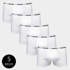 Kit Cueca Boxer Part.B Soft 5 Peças Branco