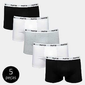 Kit Cueca Boxer Part.B Soft 5 Peças Colors