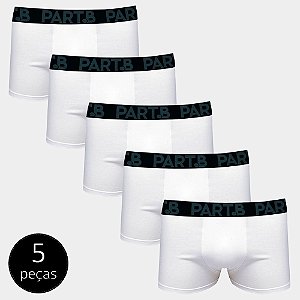 Kit Cueca Boxer Part.B Truck 5 Peças Branco