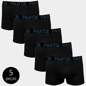 Kit Cueca Boxer Part.B Truck 5 Peças Preto