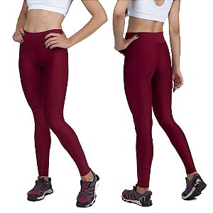 Kit com 2 Calças Legging Básica Suplex Vermelha