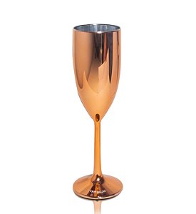 Taça Champagne Cromada Cobre 170ml - Poliestireno Acrilico PS