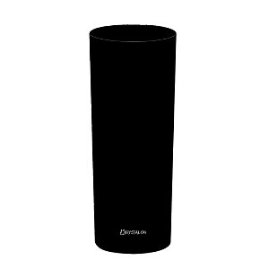 Copo Tubo 320ml  - Policarbonato Preto