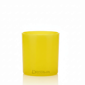 6 Copos de Whisky On The Rocks 300ml Policarbonato Amarelo