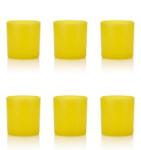 Kit 6 Copos Policarbonato Amarelo 300ml