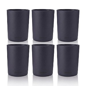 Kit 6 Copos Azul Escuro 200ml Polipropileno( Plástico Durável )