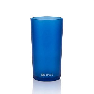 Kit 6 Copos Long Drink 280ml Azul Translucido - Policarbonato