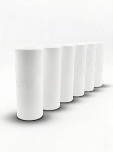Kit 6 Copos Long Drink Acrílico Branco 320ml