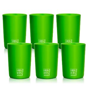 Kit 6 Copo Ecológico Personalizado - Green Cups 320ml