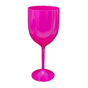 Taça Acrilico Rosa de Vinho