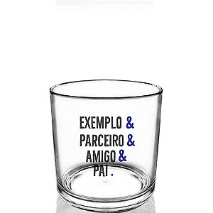 Copo Personalizado whisky 320ml Criativo Dia dos Pais Presente Lembrancinha - exemplo e parceiro e amigo