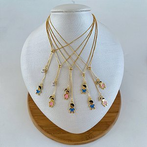 Colar Folheado Ouro 18K Filhos Gravatinha