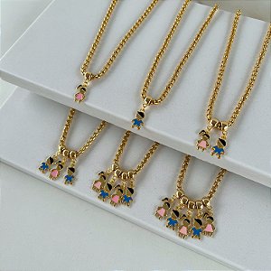 Colar Folheado Ouro 18k Correntaria Filhos