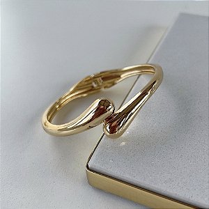 Bracelete Folheado Ouro 18k e Prata 925 Gota Dupla